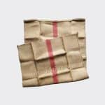 Red Stripe Syrian Sugar Twill Jute Bag
