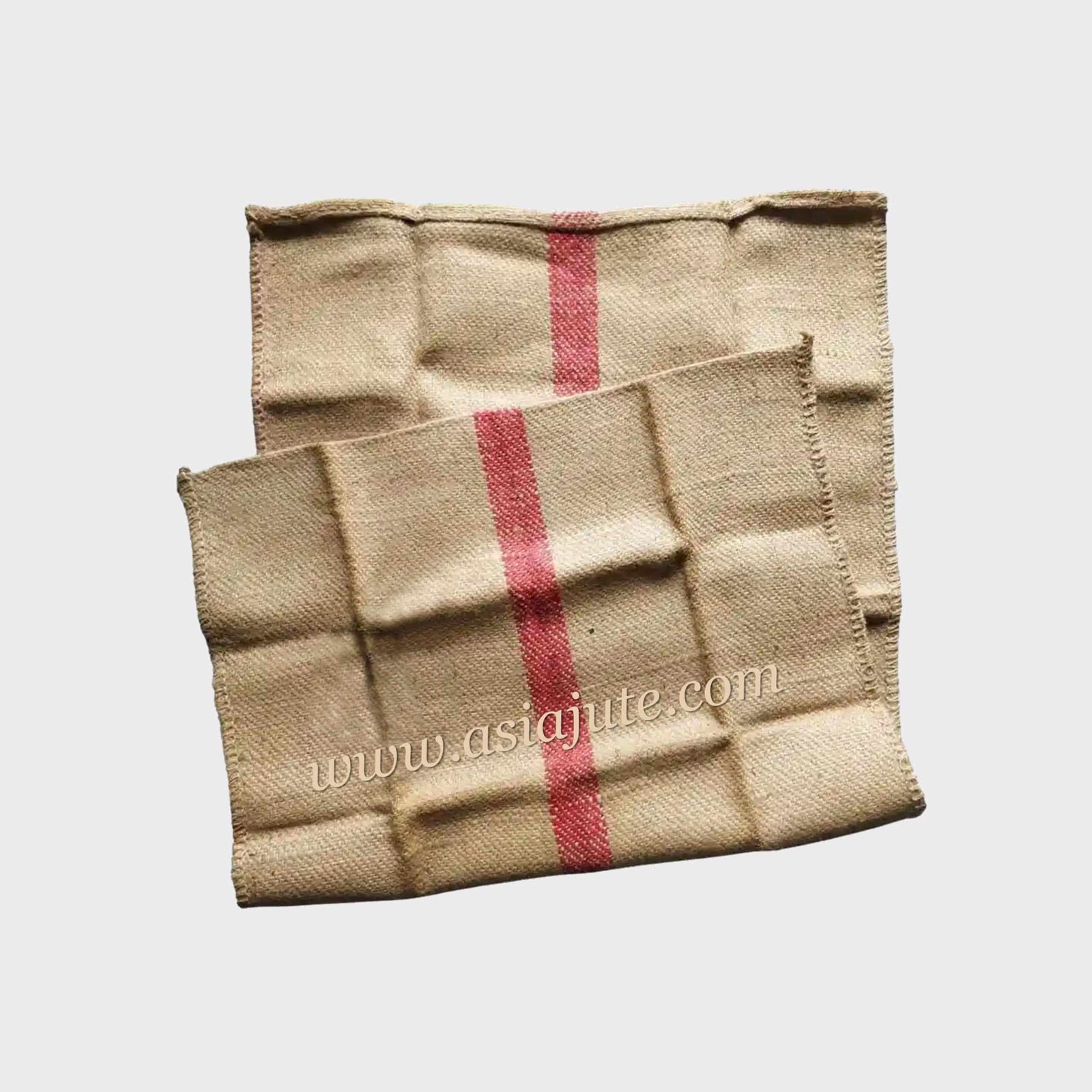 Red Stripe Syrian Sugar Twill Jute Bag