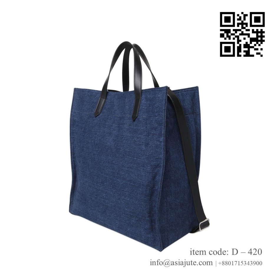 Large Denim Bag | Wholesale Denim Bag | Promotional Denim indigo Bag